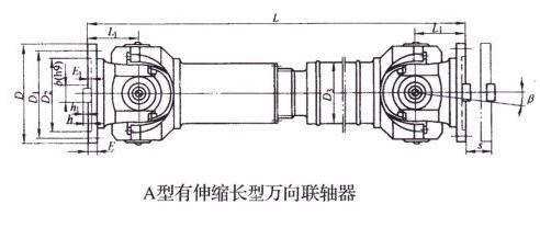 A型有伸縮長型萬向聯(lián)軸器