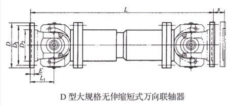 D型大規(guī)格無伸縮長(zhǎng)型萬向聯(lián)軸器
