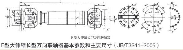 F型大伸縮長(zhǎng)型萬向聯(lián)軸器